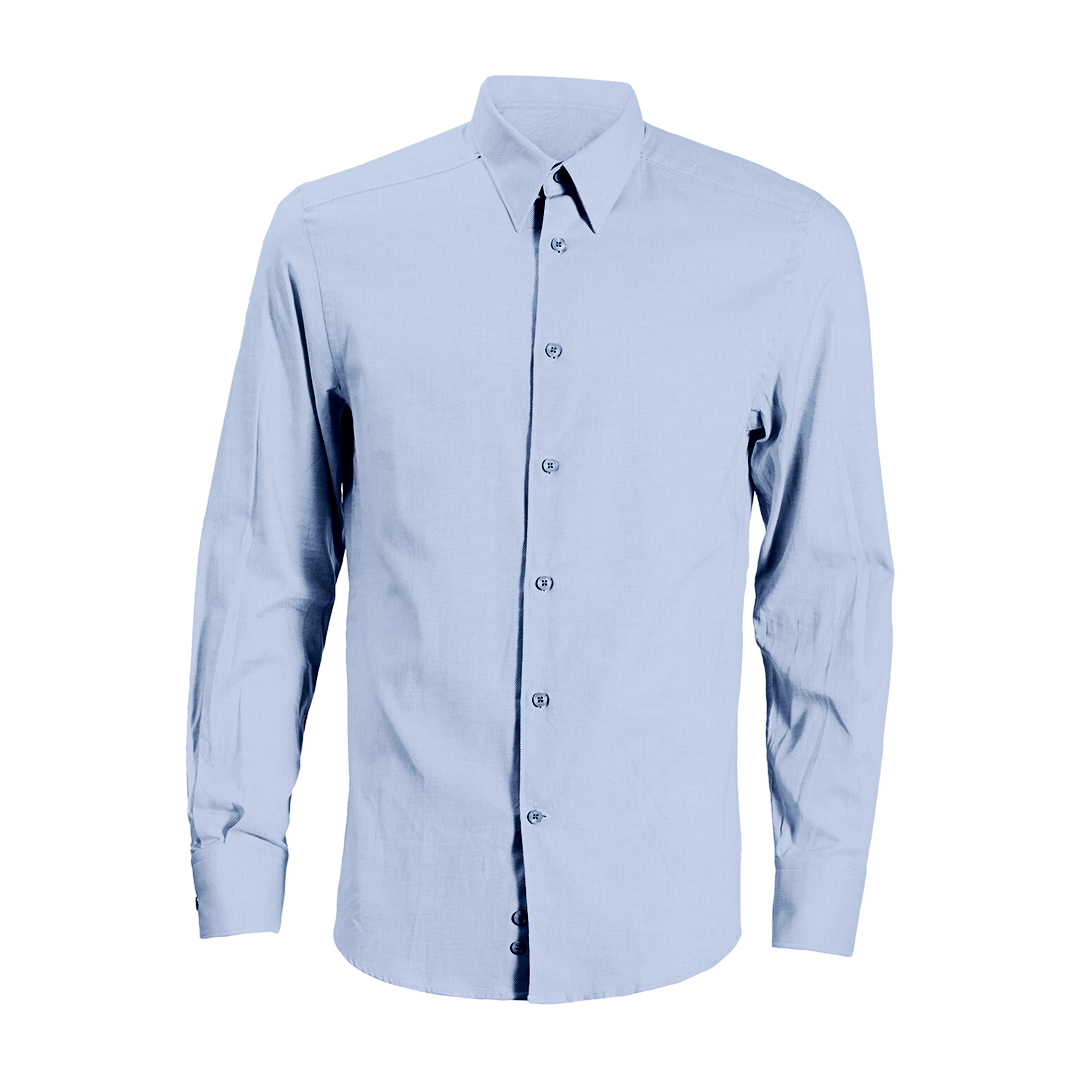 M-Woven Shirt - 1059523406_Blue Chambray_F